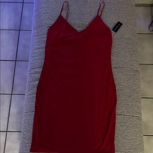 Mind Code Red Slip Dress
